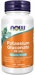 NOW Potassium Gluconate 99mg (100 табл.)