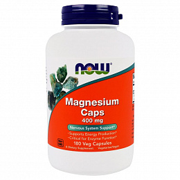 NOW Magnesium caps 400mg (180 капс.)