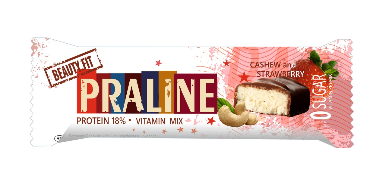 Beauty.Fit Батончик PRALINE CRUNCH (50 гр.)