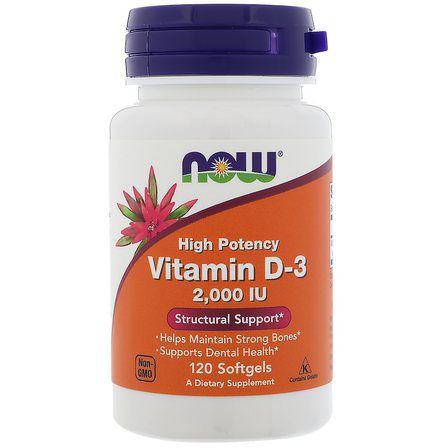 NOW Vitamin D-3 2000 IU (120 капс.)