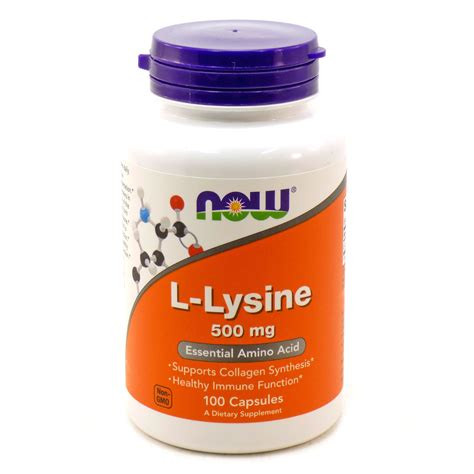 NOW L-Lysine, 500 мг (100 таб.)