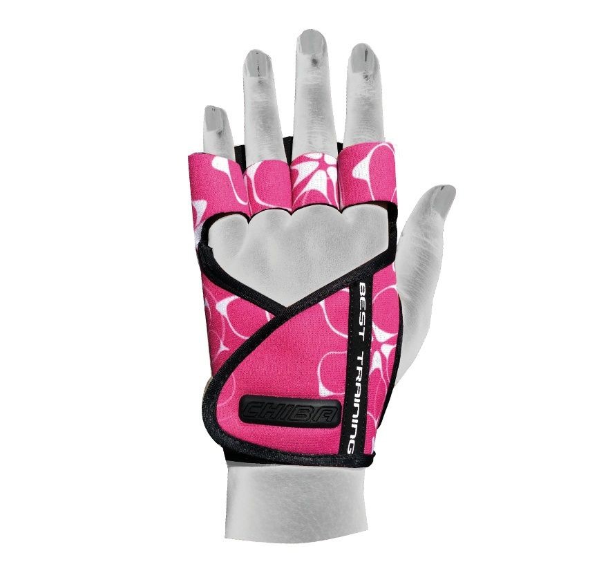Перчатки женские Chiba Lady Motivation Glove (Розовый-белый-черный)
