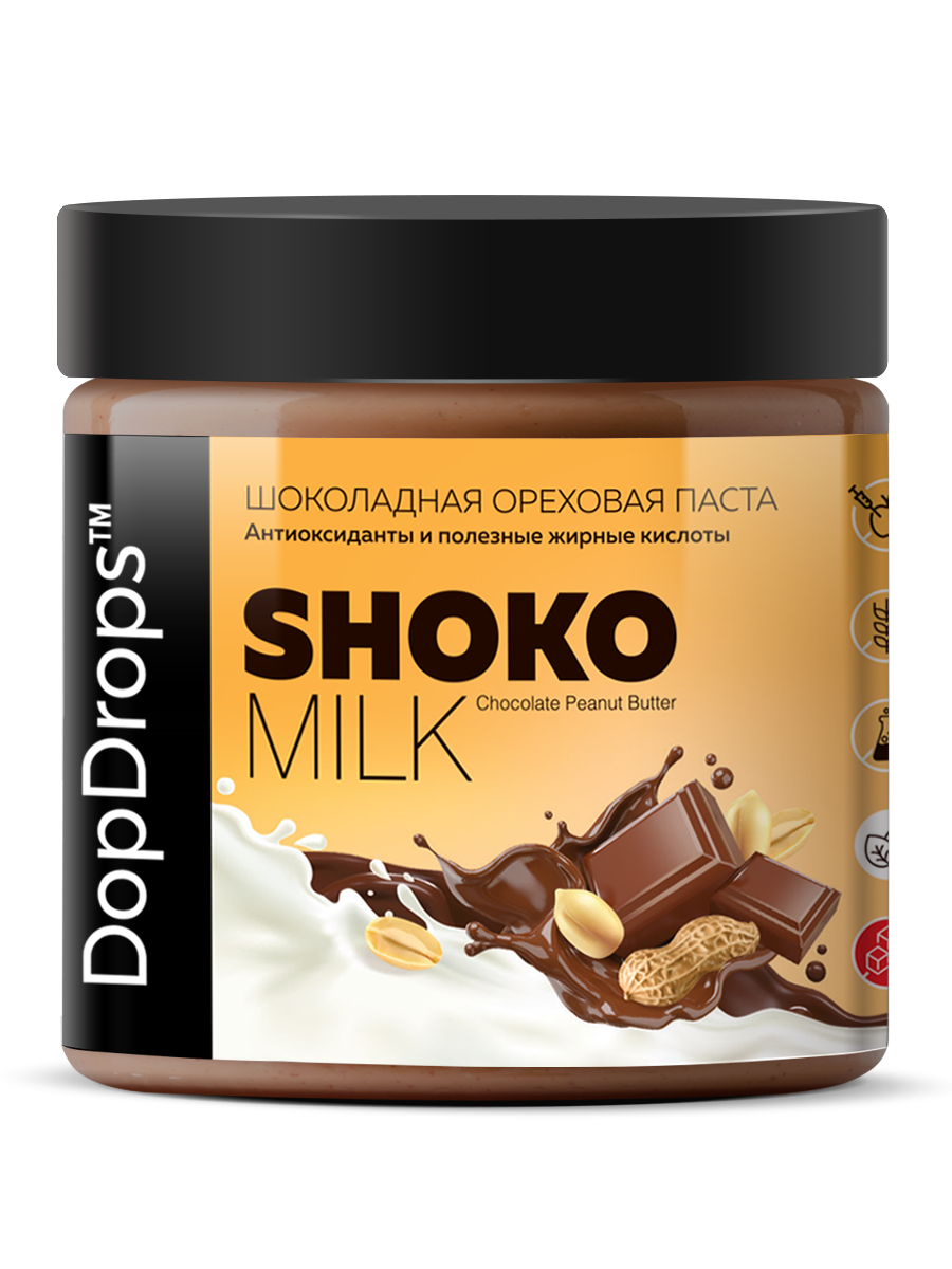 DopDrops Паста ореховая натуральная "Shoko Peanut Butter" (250 гр.)