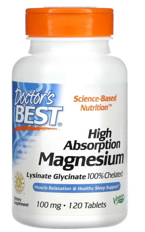 Doctor's Best Chelated Magnesium (120 табл.)