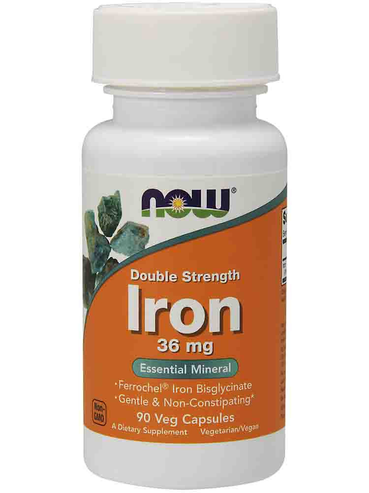 NOW Iron Double Strength 36mg (90 капс.)