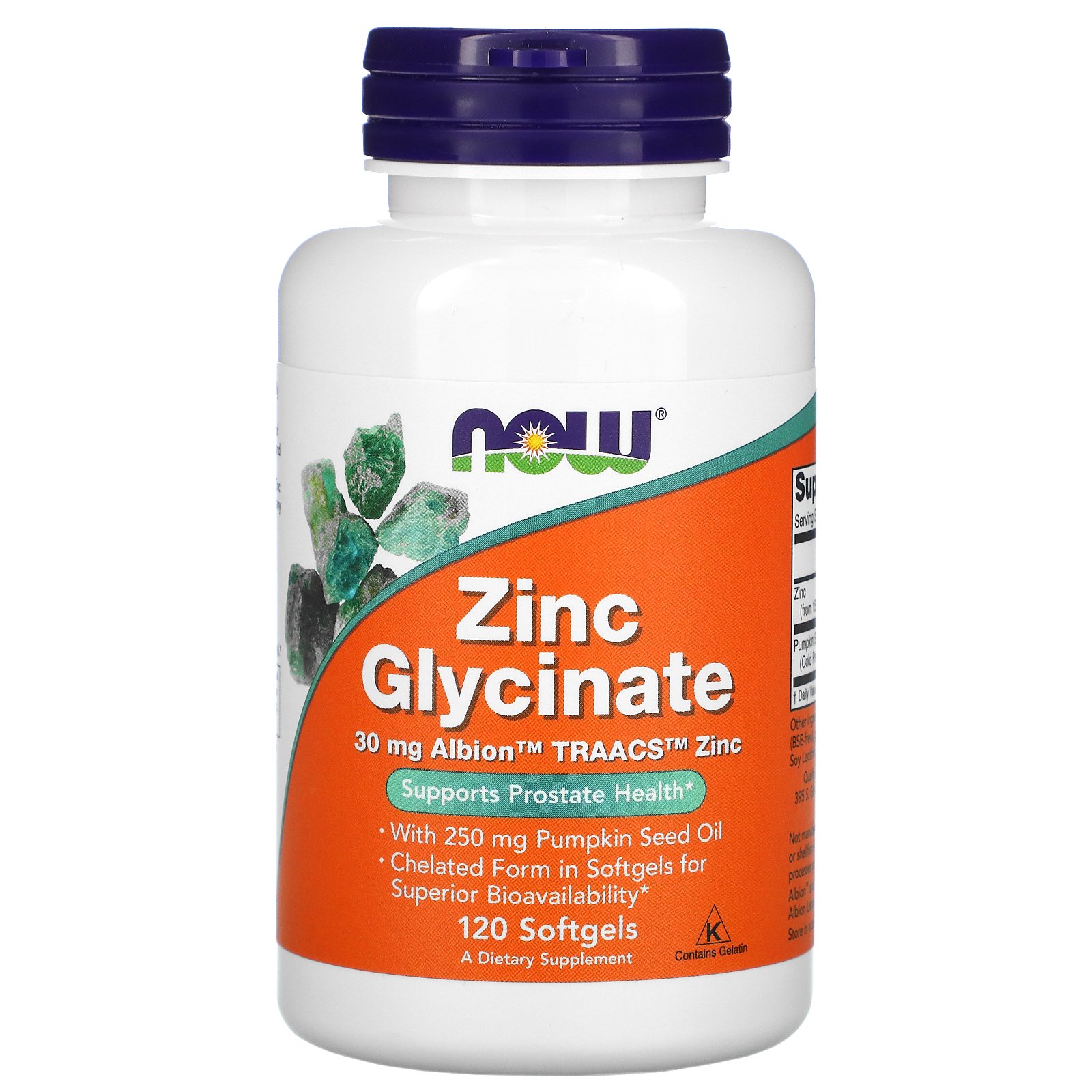 NOW Zinc Glycinate 30 mg (120 капс.)
