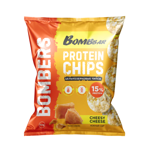 Bombbar Чипсы протеиновые цельнозерновые BOMBERS (50 гр.) Bombbar Чипсы протеиновые цельнозерновые BOMBERS (50 гр.)