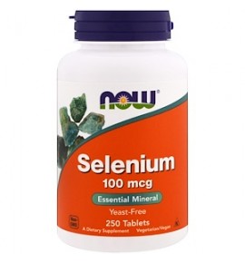NOW Selenium 100mcg (250 табл.)