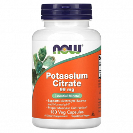 NOW Potassium Citrate (180 вег. капс.)