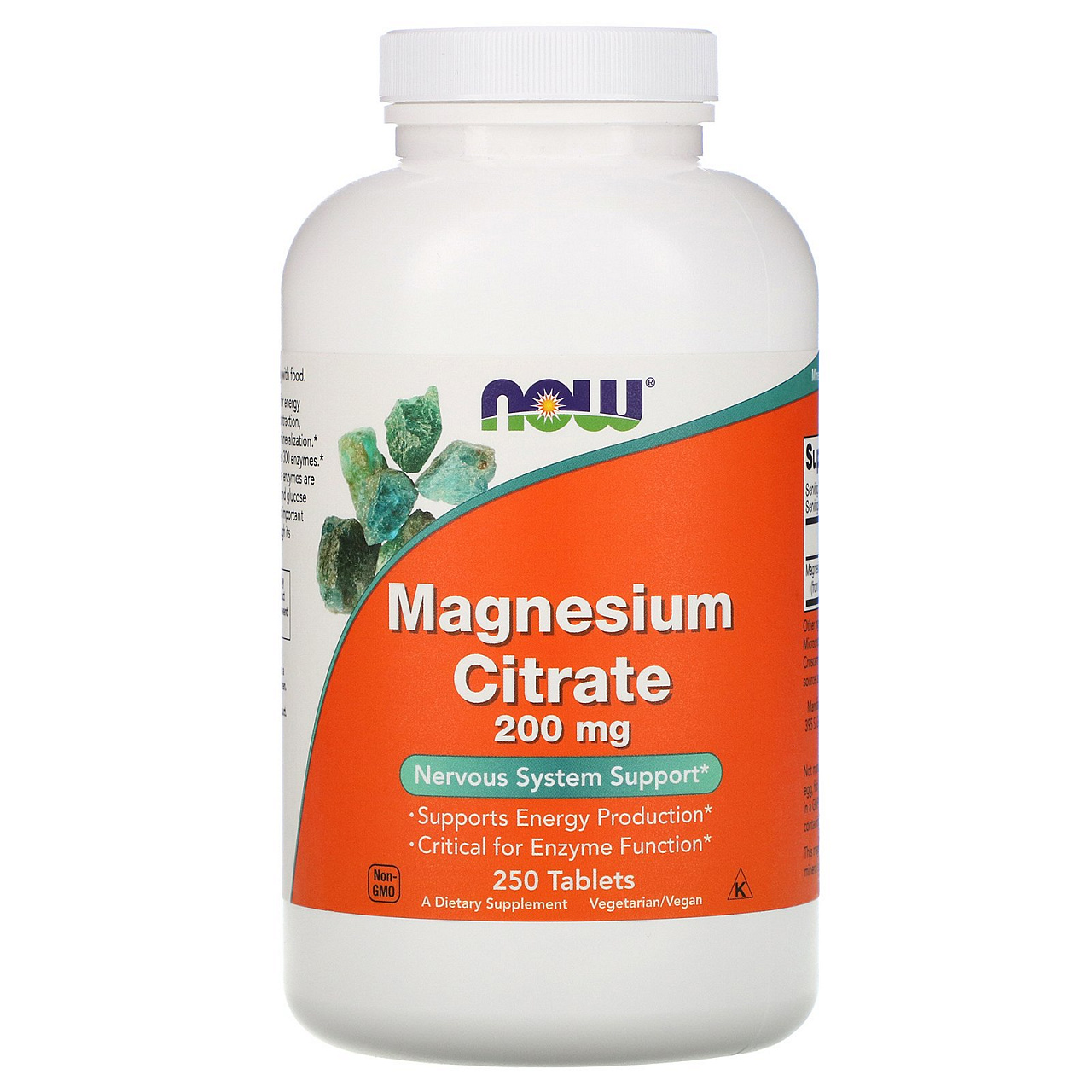 NOW Magnesium Citrate 200mg (250 табл.)