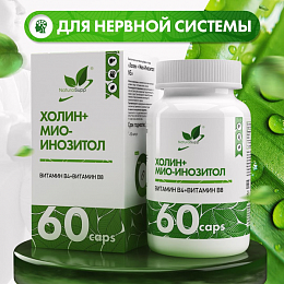 Natural Supp Холин + Мио-Инозитол (60 капс.)