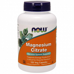 NOW Magnesium Citrate 400mg (120 капс.)