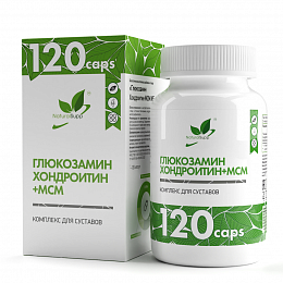 Natural Supp Глюкозамин Хондроитин + МСМ (Glucosamine Chondroitin MSM) (120 капс.)