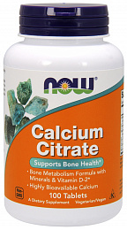 NOW Calcium Citrate W/Min (100 табл.)