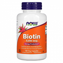 NOW Biotin 5000 мг (120 капс)