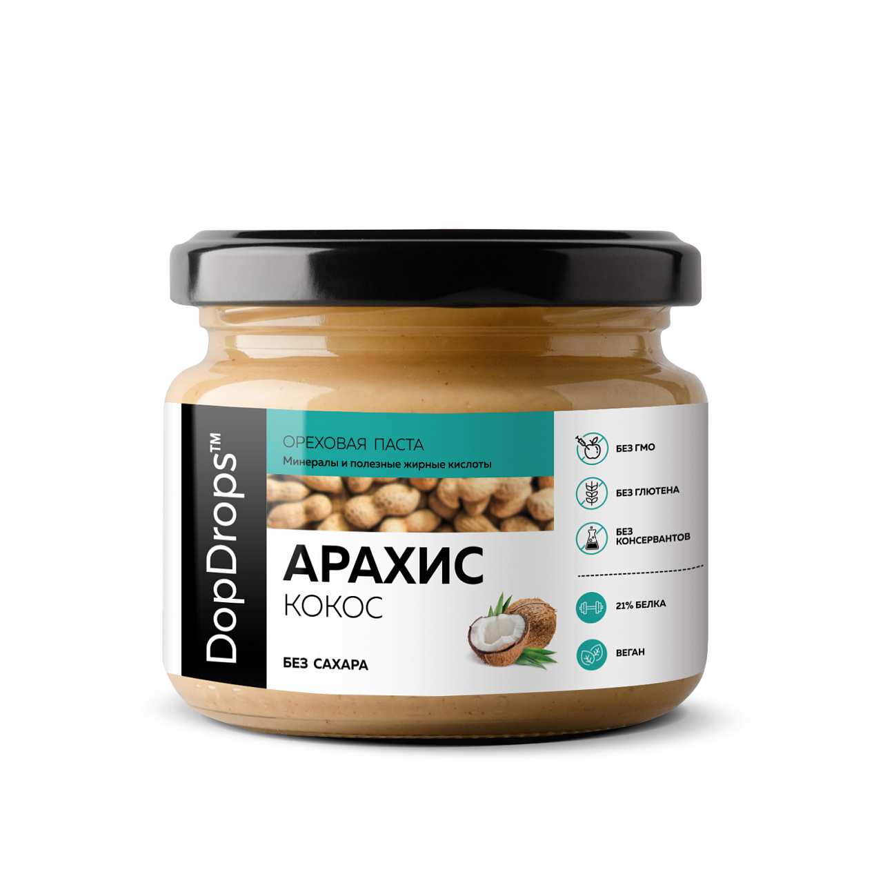 DopDrops Арахисовая паста с кокосом (250 гр)