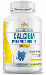 Proper Vit Essential Calcium 650mg with Vitamin D3 (120 табл.)