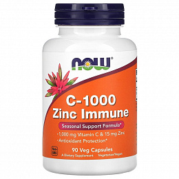 NOW Vitamin C-1000 Zinc Immune (90 капс.)
