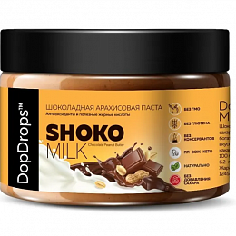 DopDrops Паста молочный шоколад и арахис "ShokoMILK Peanut Butter" (250 гр)