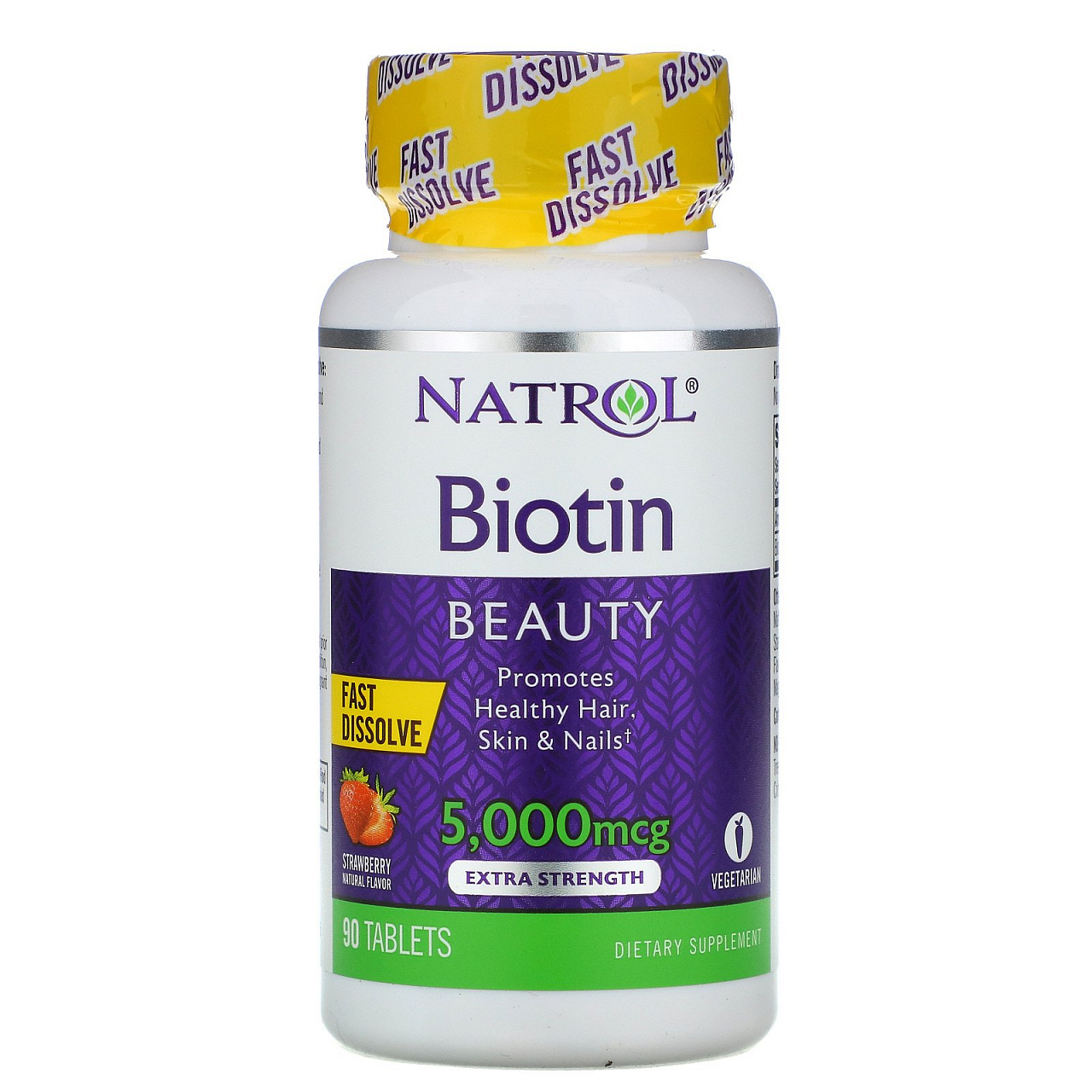 Natrol Biotin 5000 mcg Fast Dissolve (90 табл.)