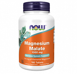 NOW Magnesium Malate 1000mg (180 табл.)