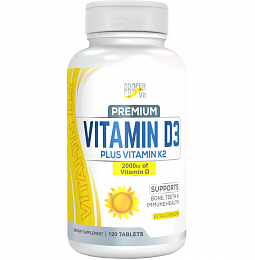Proper Vit Premium Vitamin D3+K2 2000mg (120 жев.табл)