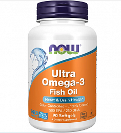 NOW Ultra Omega 3 Fish Oil (90 капс.)
