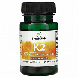 Swanson Vitamin K2 - Natural 50mg (30 капс.)