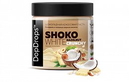 DopDrops Паста ореховая "Shoko White Coconut Hazelnut Butter Crunchy" (500 гр.)