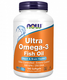 NOW Ultra Omega-3 Fish Oil (180 капс.)