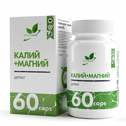 Natural Supp Калий цитрат + Магний цитрат (60 капс.)