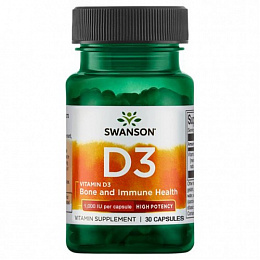 Swanson Vitamin D3 1000iu (30 капс.)