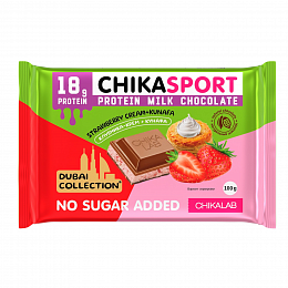 CHIKALAB Дубайский шоколад Dubai Collection с клубникой и хрустящим тестом (100 гр.)