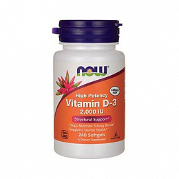 NOW Vitamin D-3 2000 IU (240 капс.)