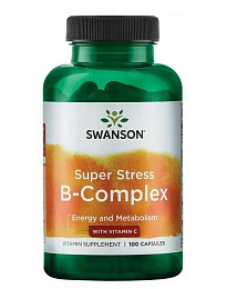 Swanson Super Stress B-Complex Vitamin C (100 капс.)
