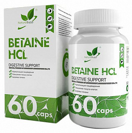 Natural Supp Betaine HCL 600 мг. (60 капс.)
