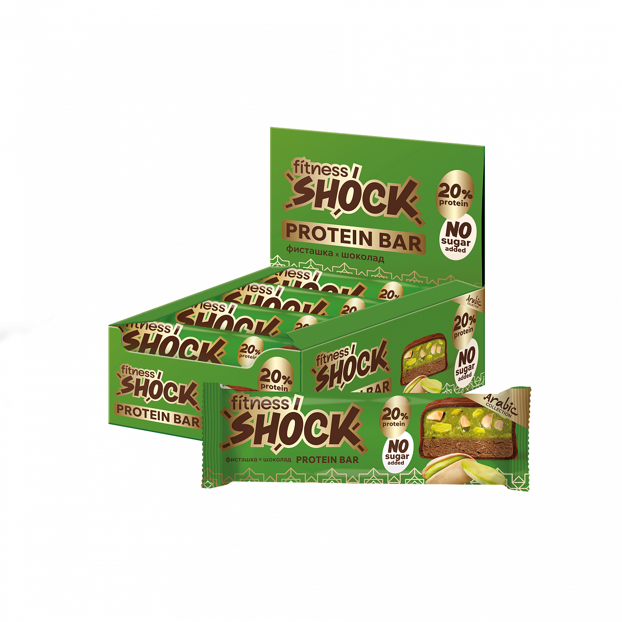 Батончик глазированный Arabic Collection FitnesShock (50 гр.)