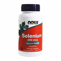 NOW Selenium 200 mg (90 капс.)