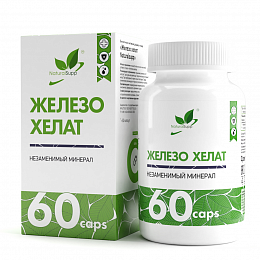 Natural Supp Железо Хелат (Chelated Iron) (60 капс.)