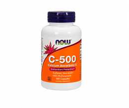 NOW Vitamin C-500 Ascorbate (100 капс.)