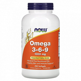 NOW Omega 3-6-9 1000mg (250 капс.)