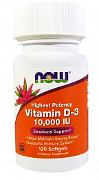 NOW Vitamin D-3 10000 IU (120 капс.)