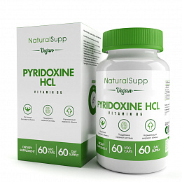 Natural Supp Pyridoxine Vitamin B6 (60 капс. )
