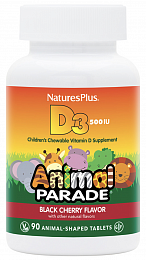 NaturesPlus Детский Vitamin D3 с сахаром (90 жев. табл.)