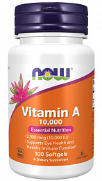 NOW Vitamin A 10000 ME (100 капс.)