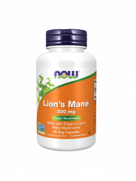 NOW Lions Mane 500mg (60 капс.)