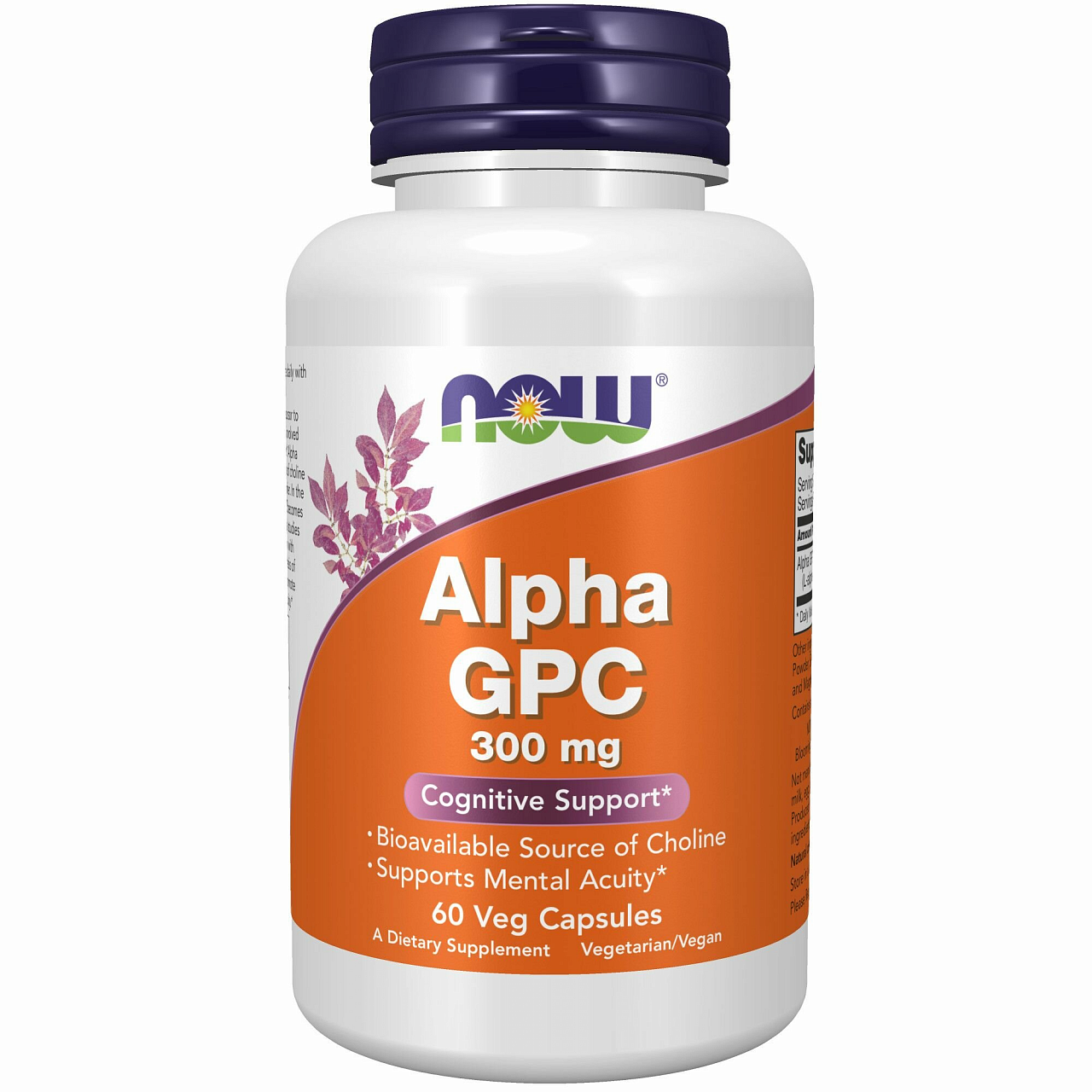 NOW Alpha GPC 300 mg (60 вег. капс.)